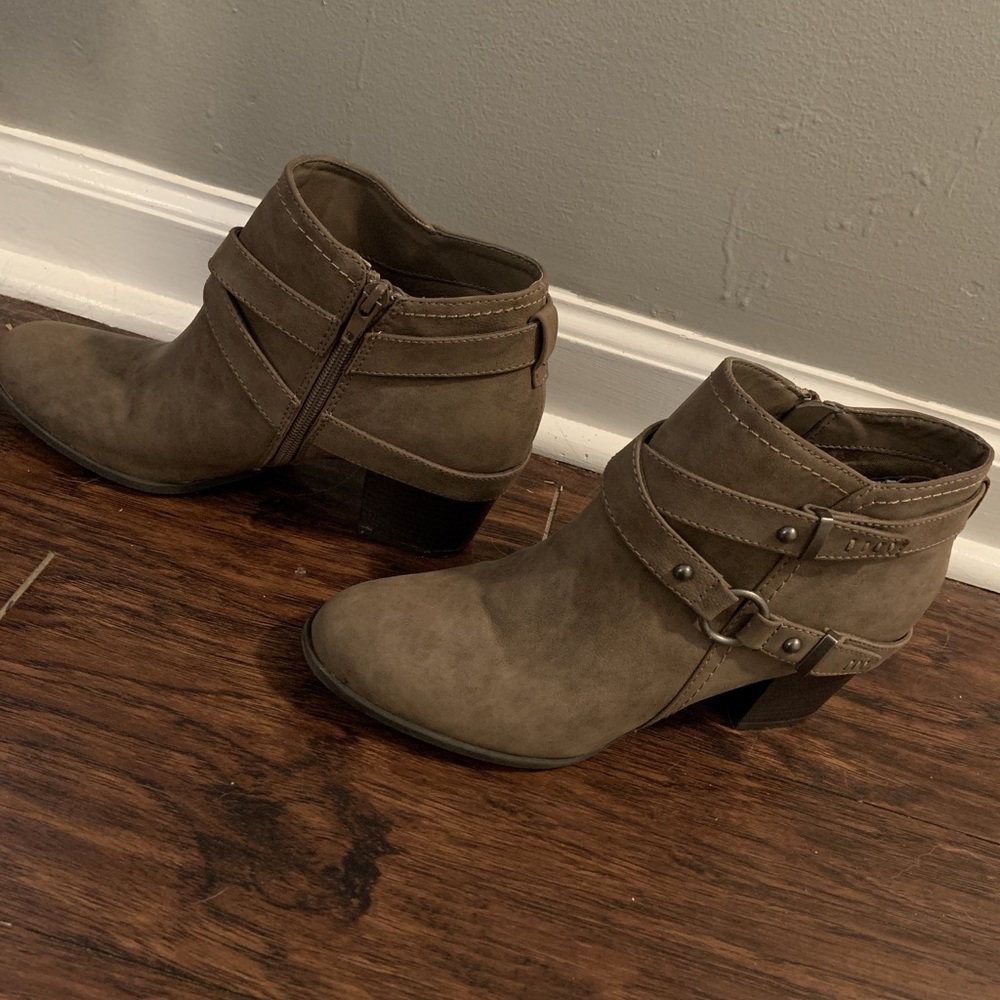 Taupe booties